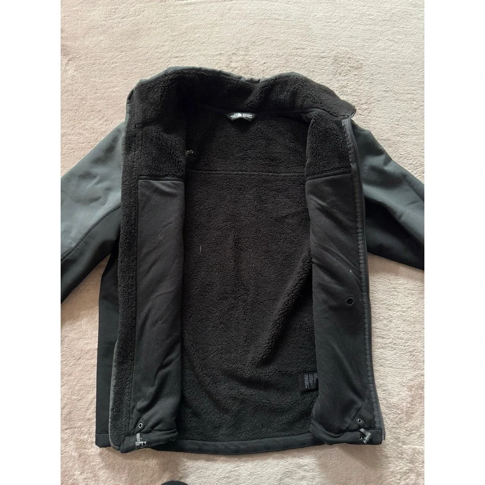 The North Face Jacket Mens‎ Black Fleece Lined Windwall Mock Neck Full Zip Sz S